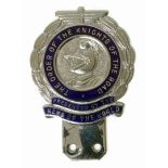 "The Order of the Knights of the Road" car badge (C681) with 2 News of the World letters dated