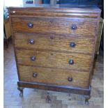 Late Victorian mahogany chest of four graduated drawers. Condition reports are not available for our