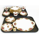 Collection of various Royal Albert, six dinner plates and six dessert plates, six side plates, three