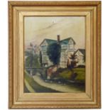 A. Rutland Little Morton Hall oil on canvas framed Condition reports are not available for our