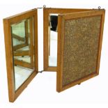 Victorian travel mirror with birds eye maple frame Condition reports are not available for our