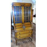 20th century oak bureau bookcase Condition reports are not available for our Interiors Sale