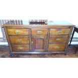 George III oak dresser base. Condition reports are not available for our Interiors Sale