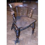 Victorian oak and elm club chair Condition reports are not available for our Interiors Sale