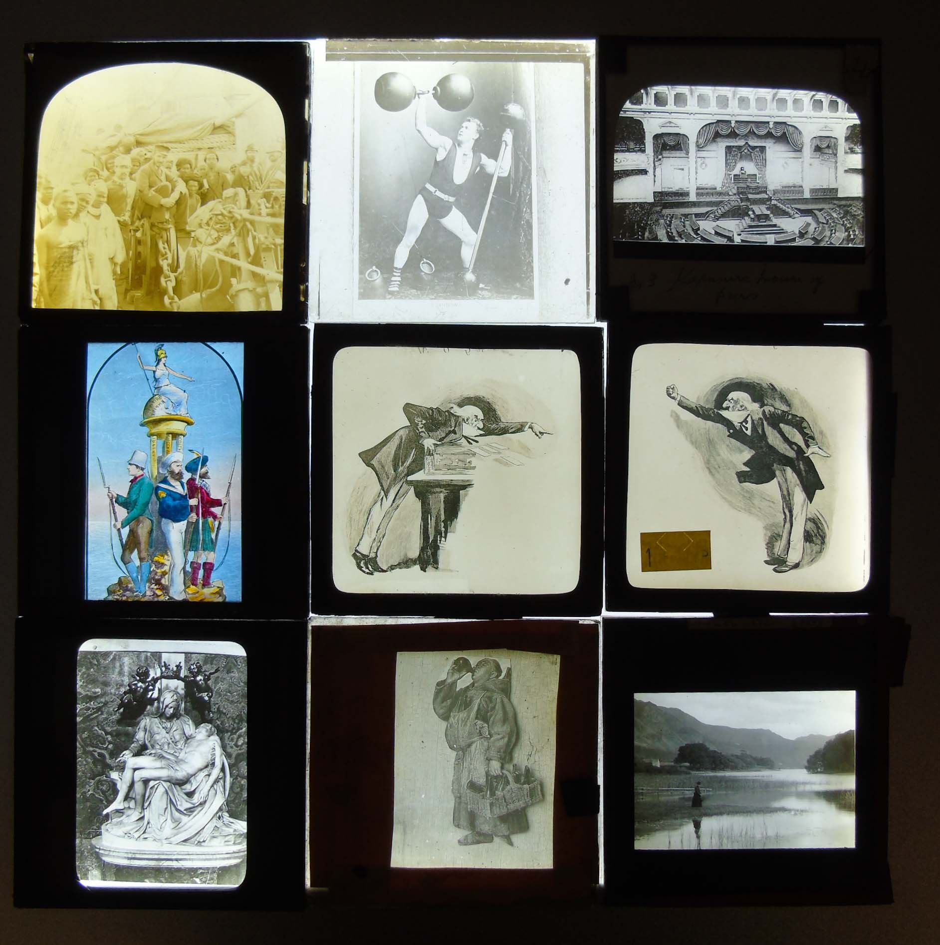 40 black/white and coloured magic lantern slide to include uniforms of Japanese army "A Gold - Image 4 of 5