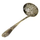 A Georgian silver sifting spoon, hallmarks for Thomas & William Chawner, London, length 16.3cm,