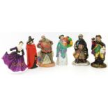 Six miniature Royal Doulton figures Condition reports are not available for our Interiors Sale
