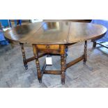 George III style oak gate-leg table by Titchmarsh & Goodwin. Condition reports are not available for