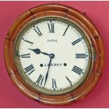 Smith, London wall clock, 8-day movement with bell gong. Condition reports are not available for our