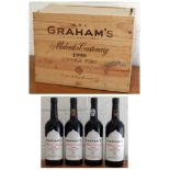 4 Bottles Graham’s “Malvedos Centenary” Vintage Port 1990