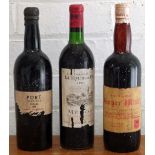 3 Bottles Mixed Lot to include Martinez Vintage 1955 Port