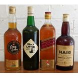 4 Bottles Mixed Lot 1960’s/70’s 26⅔fl.oz. bottles Proprietary Classic Scotch Blended Whisky