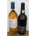 2 Bottles Mixed Lot Vintage Port and Fine Monbazillac