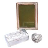 A selection of silver items,