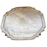 A cased silver jubilee commemorative salver, limited edition, no. 27/250,