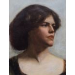 Noel Laura Nisbet, Portrait of a woman's head, oil.