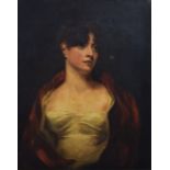 English School, 19th/20th century, Female portrait, oil.