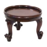 Victorian mahogany dish top plinth