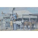 Julius M. Price, "Departure of the Mail, Murchison District", watercolour.