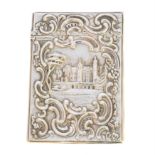 An early Victorian silver visiting card case,