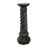 Victorian green hard-stone pedestal