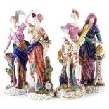A Set of four continental porcelain figures