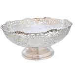 An Elizabeth II silver fruit bowl,