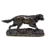 Late 19th century bronze figure of a stalking retriever