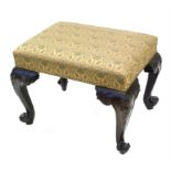 George III style walnut stool