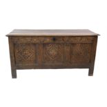 17th century oak jointed chest