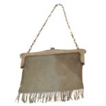 A George VI silver mesh purse,