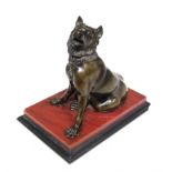 After the Hellenistic sculpture, 19th century bronze The Dog of Alcibades