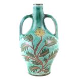 Della Robbia twin handled vase