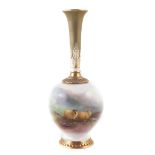 Royal Worcester vase signed H. Davis,