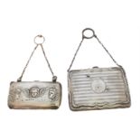 Two early 20th Century silver purses,