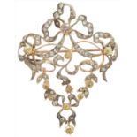 An early 20th Century diamond brooch,