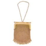 An early 20th century miniature mesh bag,