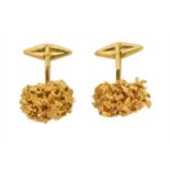 A pair of 18ct gold cufflinks,