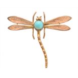 A turquoise brooch,