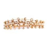 A seed pearl bangle,