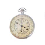 A French Art Deco open face chronometer pocket watch,