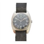 A 1970s stainless steel Hamilton military watch,