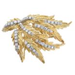 A 1960s 18ct diamond spray brooch by Ben Rosenfeld,