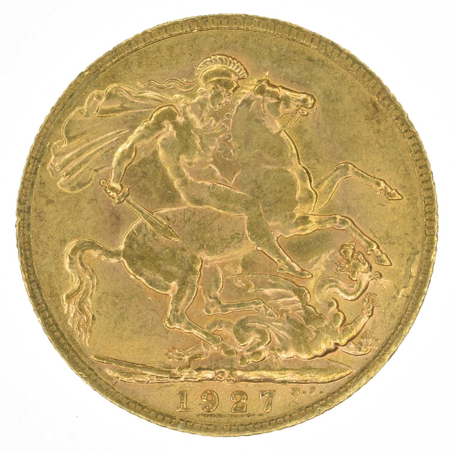 King George V, Sovereign, 1927, Pretoria Mint, EF. - Image 2 of 2