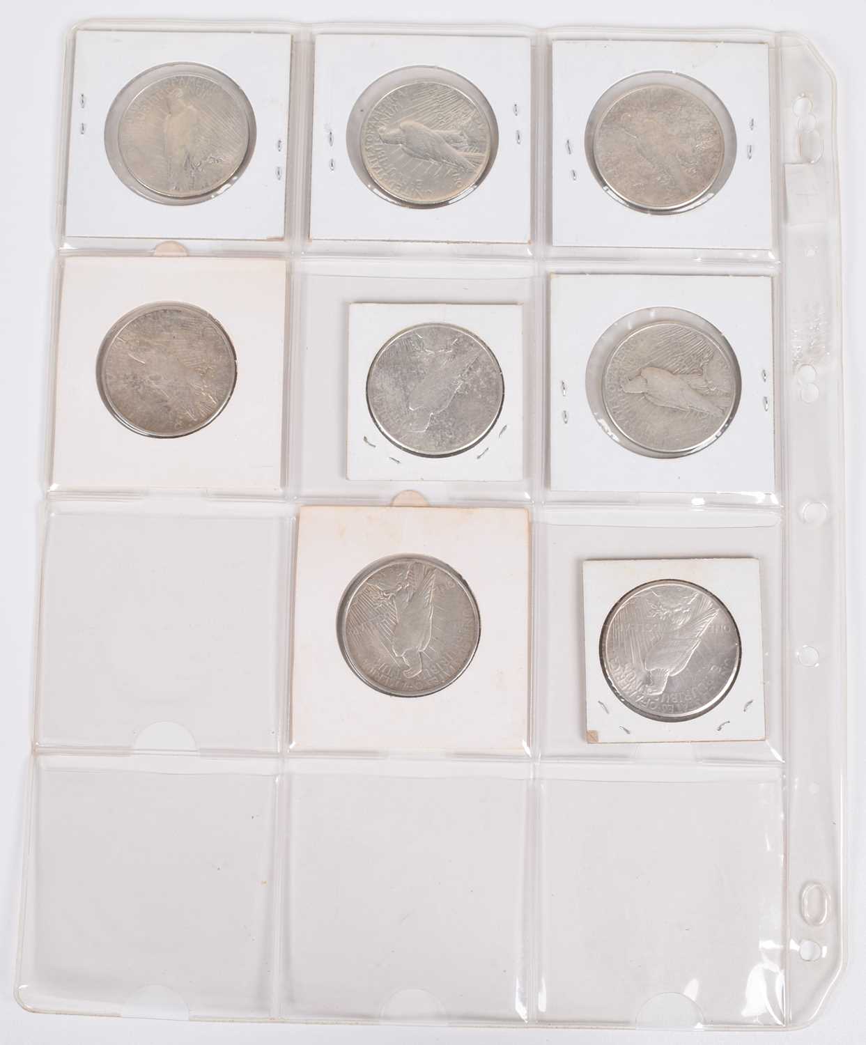 One sheet of silver Peace Dollars 1923-1926 (8). - Image 2 of 2