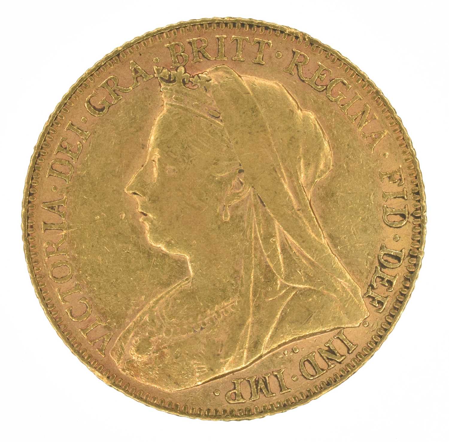Queen Victoria, Sovereign, 1899, VF.