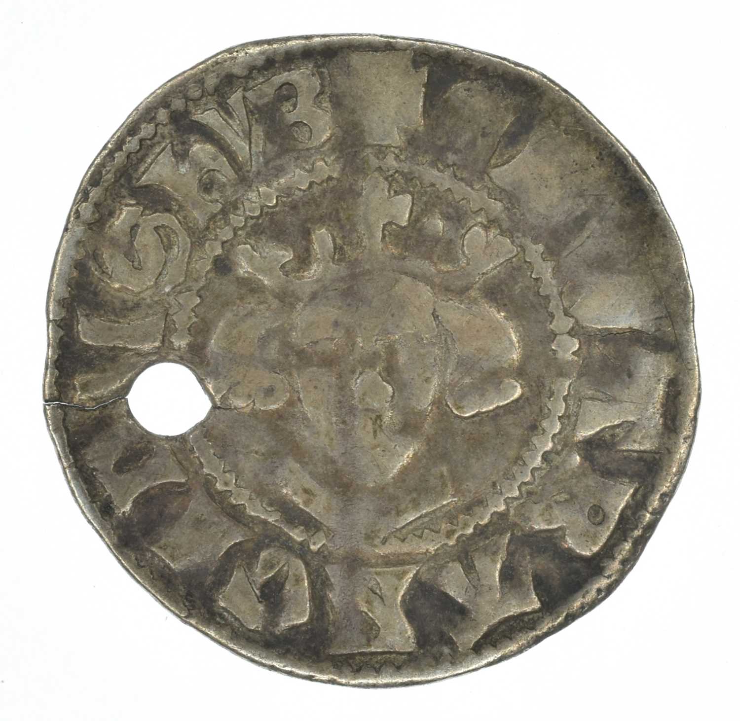 An Elizabeth I Sixpence and Threepence, together with an Edward I pierced Penny (3). - Image 5 of 6