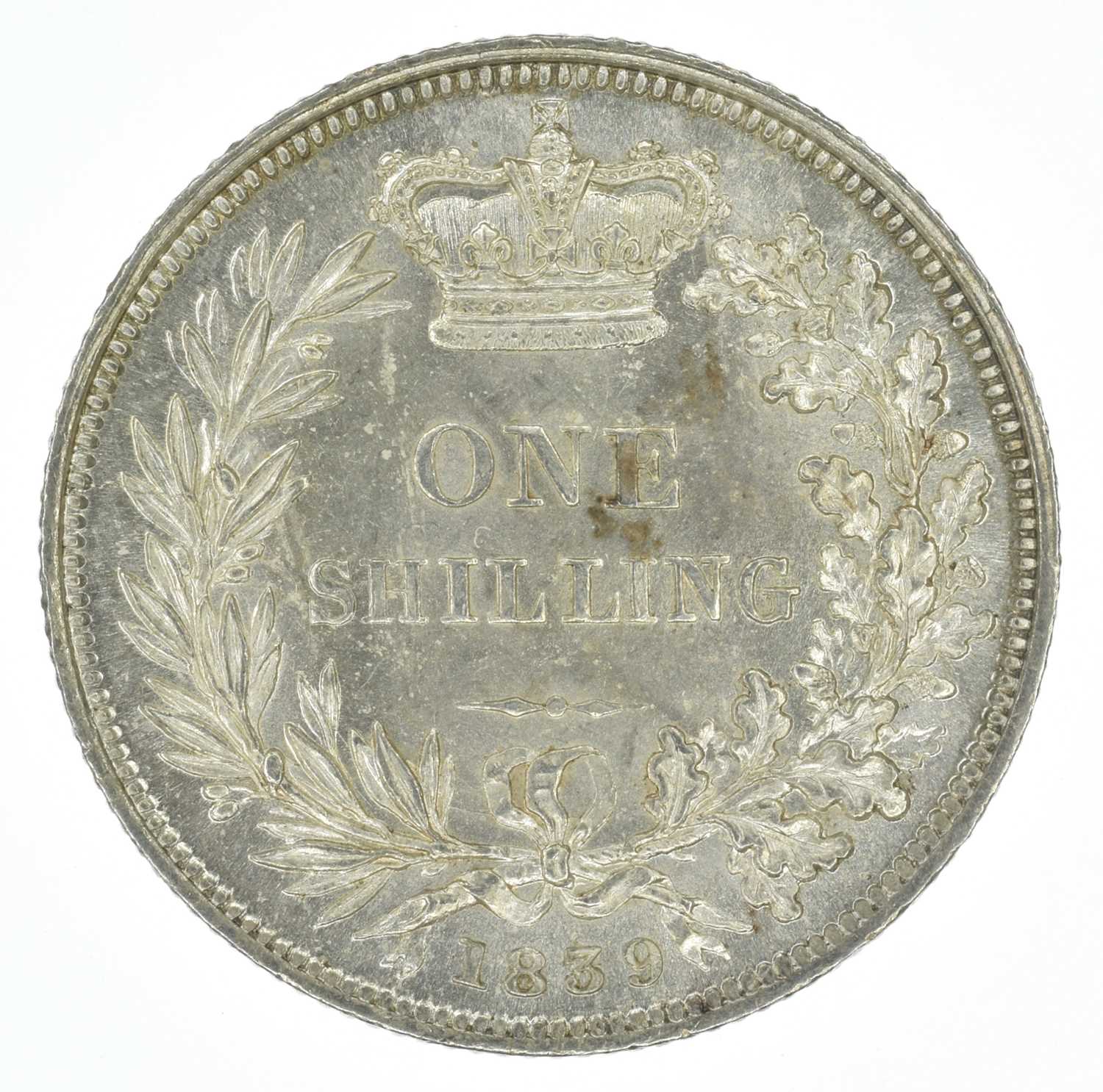 Queen Victoria, Shilling, 1839, gEF. - Image 2 of 2