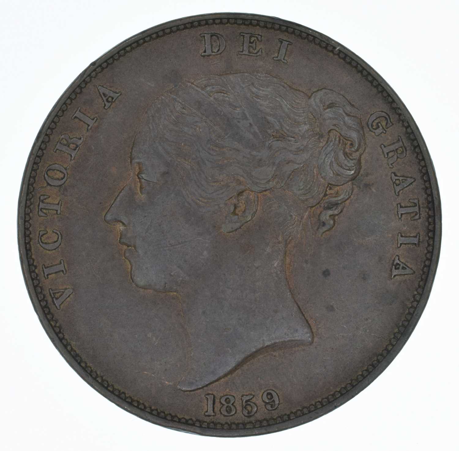 Queen Victoria, Penny, 1859, aEF.