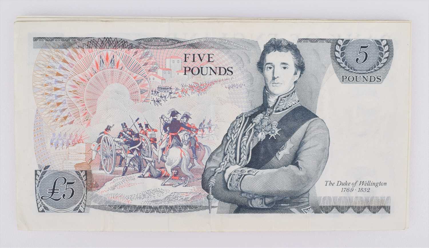 Eight Series "D" Pictorial Issue (November 1971) Five Pounds banknotes (8). - Image 2 of 2